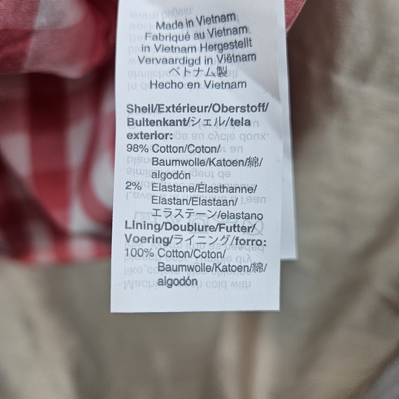 NWOT J Crew pink white gingham smocked fit & flare A-line dress Womens XLarge - Picture 10 of 11